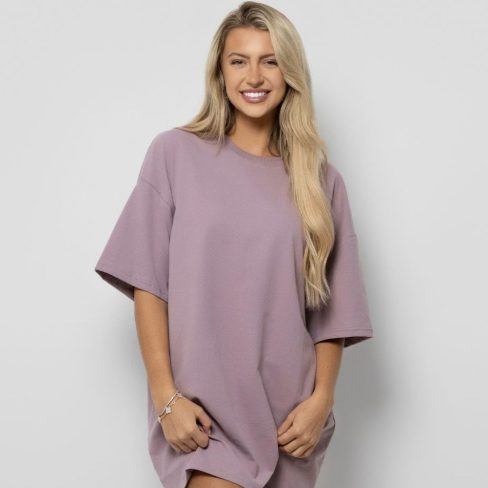 COMFRT Mauve Oversized T Shirt - Picture 3 of 6